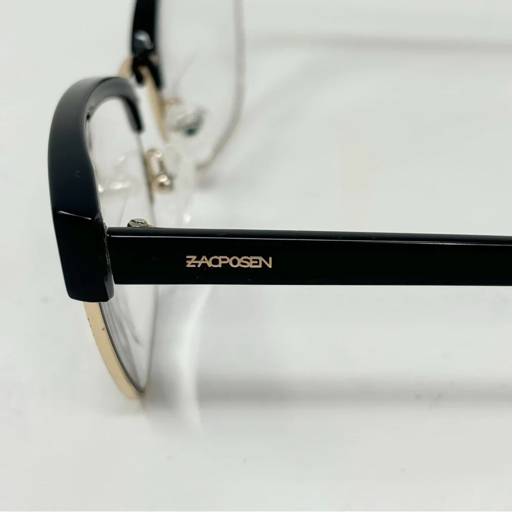 ZAC POSEN Women’s LIVY Eyeglass Frame Black 53-18-135 Half Rim FOR FRAMES ONLY